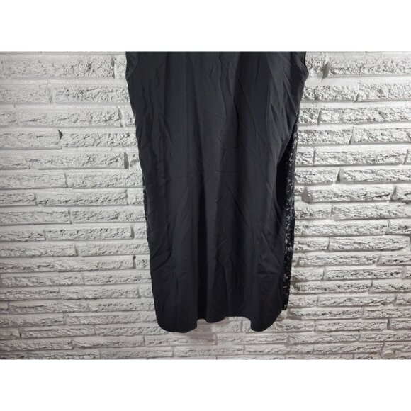 Liz Lange Maternity Womens Dress XL Shift Sleeveless Asymmetric Black TIE38XE - Picture 8 of 11